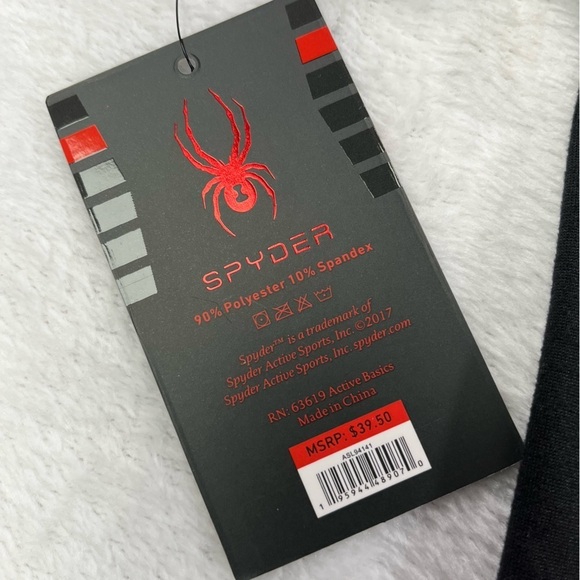 NWT Spyder Large Men's Spandex Soft Stretchy Athletic Black Short Sleeve T Shirt - Picture 5 of 10